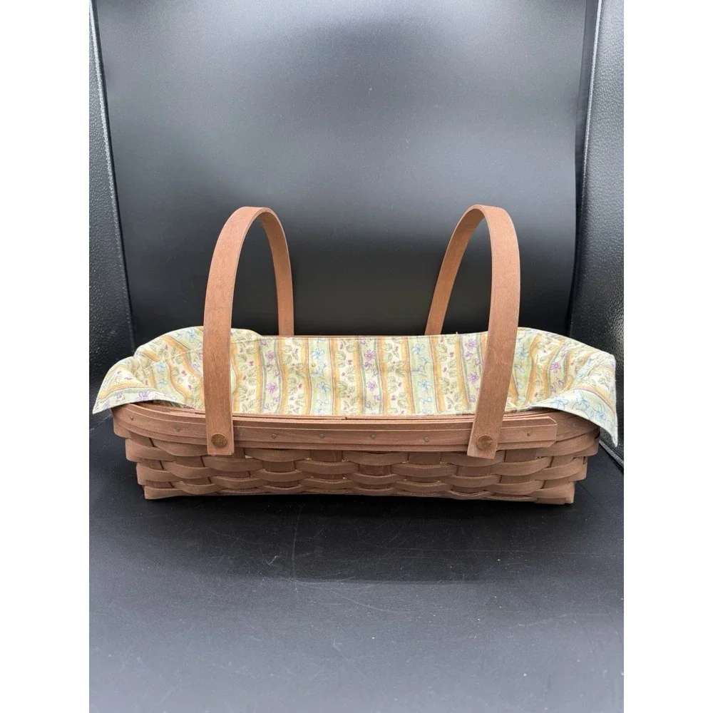 Longaberger 2007 Medium Oval Gathering Basket 🧺🌿 w/ Fabric Liner – Classic